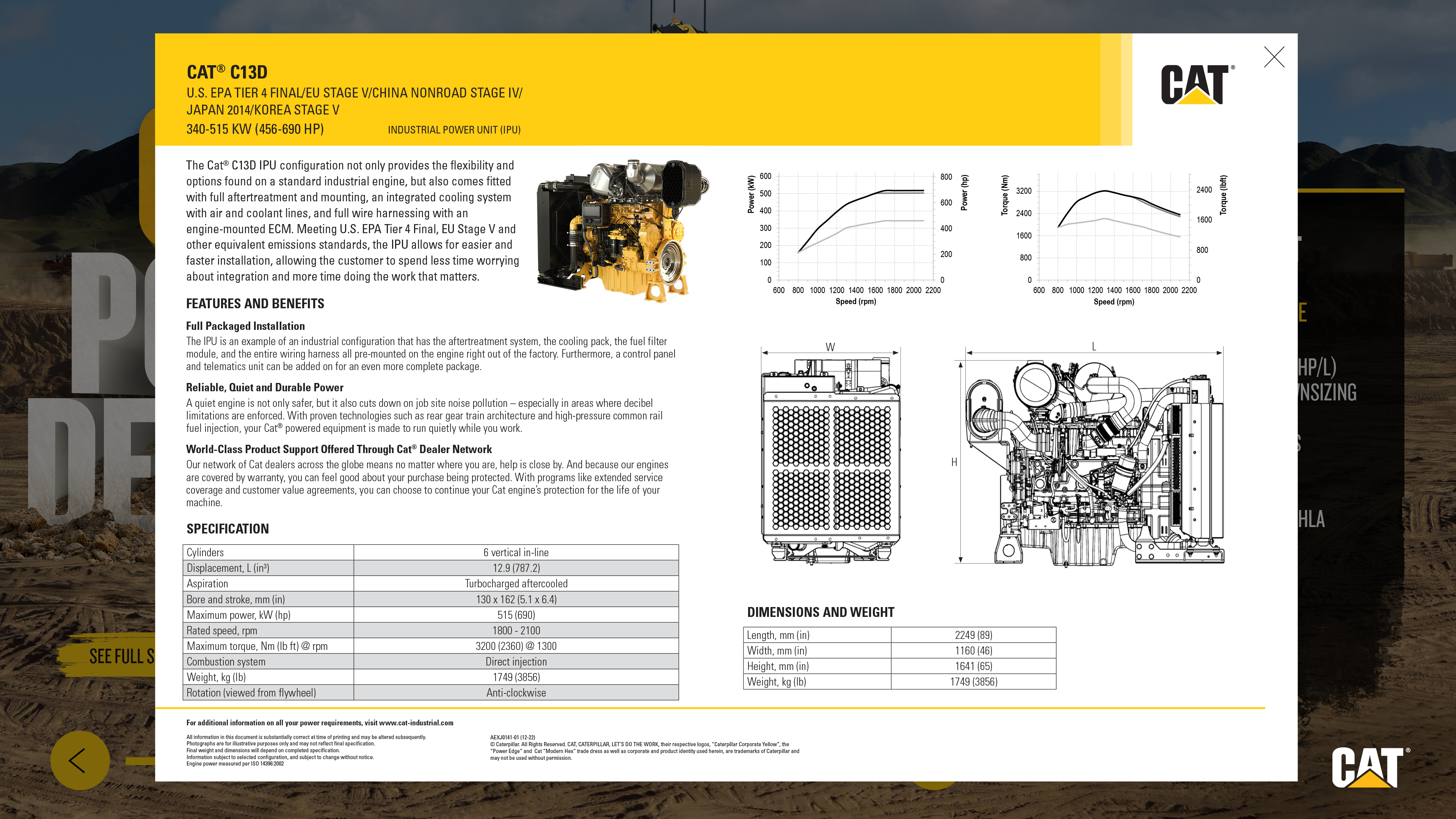 Perkins C13D Specifications
